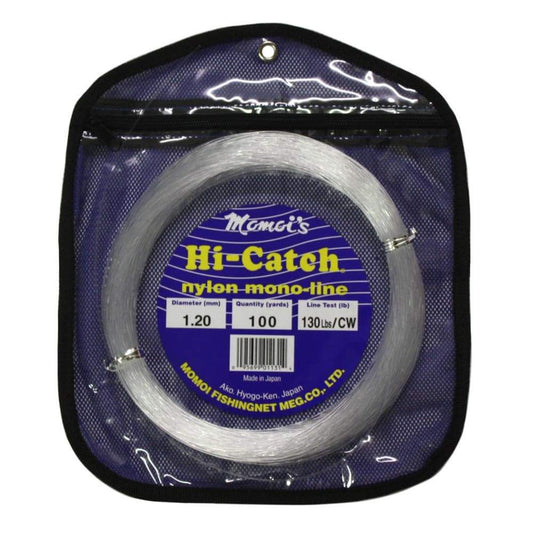 Momoi’s Hi-Catch Nylon Mono-Line Leader Material- Clear